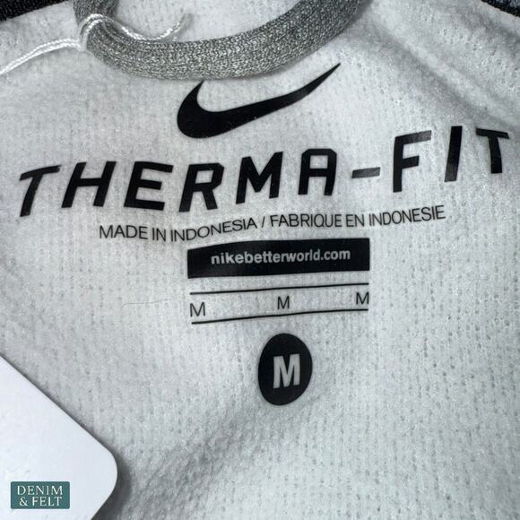 Nike Therma-Fit Swoosh Full Zip Hoodie Gray Men’s Medium Embroidered Logo NEW - Picture 7 of 9